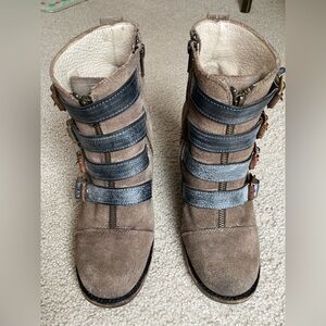 Freebird Banjo Distressed Ankle Heel Boots Sz US 9M